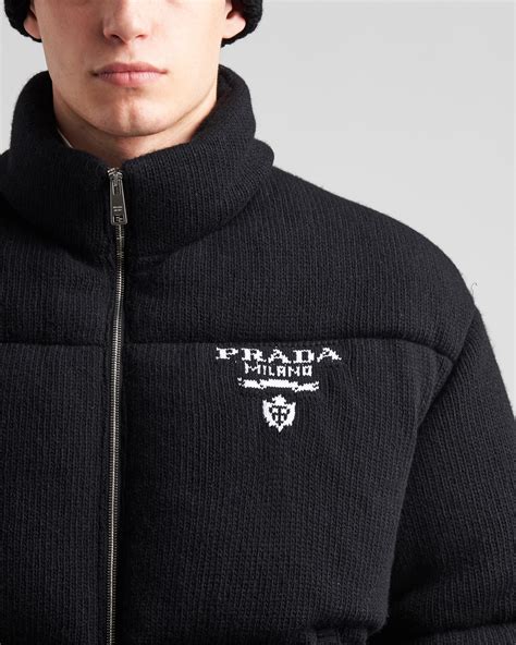 prada cropped puffer|prada cropped cashmere down jacket.